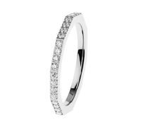 Ernstes Design Anello R593 Evia Acciaio Inox Zirconia 2 MM Vorsteckring