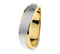 Ernstes Design Anello R796 in acciaio inox placcato oro, 6 mm