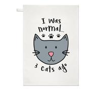 Ero Normale 3 Gatti Fa Asciugamano Da Tè - Divertente Pazza Per I Gatti