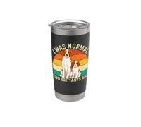 Ero Normale Due Bretagne Fa - Brittany Spaniel Cane Mamma Bicchiere termico in acciaio inox doppia parete