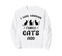 Ero Normale Tre Gatti Fa Funny Idea Cat Felpa