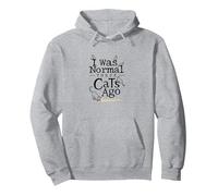 Ero Normale Tre Gatti Fa Funny Pet Lover Felpa con Cappuccio, Unisex per Adulti, Grigio Melange, XL