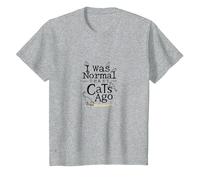 Ero Normale Tre Gatti Fa Funny Pet Lover Maglietta, Bambini, Grigio Melange, 2 Anni