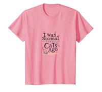 Ero Normale Tre Gatti Fa Funny Pet Lover Maglietta, Bambini, Rosa, 12 Anni