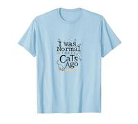 Ero Normale Tre Gatti Fa Funny Pet Lover Maglietta, Uomo, Celeste, XXL