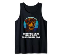Ero occupato a viziare il mio cane Rottweiler cucciolo amante proprietario Canotta