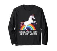 Ero Tipo «Whatever Bitches» Meme Unicorn Funny Whatevered Maglia a Manica