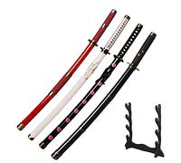 Eroberer Replica Spade Spada di Legno Roronoa Zoro Spada, Anime Texture Original Samurai Spada, Kitetsu, Shusui, Wado Ichimonji, Yubashiri per Quattro Pezzi Collezione Cosplay