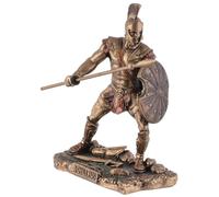 Eroe greco Achille, lotta contro , in miniatura, pietra artificiale, colorata a mano con colore bronzo, by Veronese