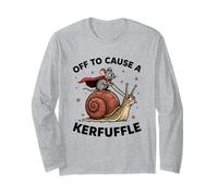 Eroe Topo Che cavalca Lumaca Divertente Animale Troublemaker umor Maglia a Manica