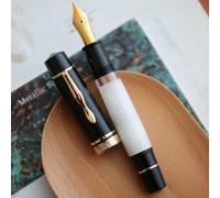 Erofa, Majohn P139 - Penna stilografica a punta fine n. 8 con custodia, sistema a pistoni in ottone ad alta capacità