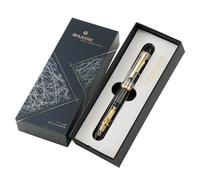 erofa Majohn P140 Penna stilografica a pistone NO.8 punta fine trasparente grande capacità acrilico bianco con scatola