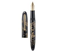 erofaHongdian N23 Black Rabbit Stilografica,Iridium Extra Fine Pennino Oro Fine,Nuovo Anno Lucky Rabbit Carving Design Liscio Scrittura Penna con Convertitore e Scatola di Metallo