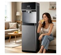 Erogatore Acqua Calda Digitale,purificatore Acqua Con Blocco Bambini Intelligente,distributore Acqua Ufficio Montaggio Inferiore,5 Impostazioni Di Temperatura Regolabili,Grigio