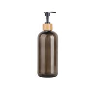 Erogatore con pompa per doccia 250/500ml Large Capacity Dispenser Bottle Liquid Lotion Shampoo Soap Press Bottles(250ml with bamboo)