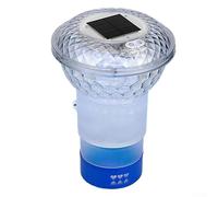 Erogatore di cloro galleggiante a energia solare con luci LED colorate per piscina spa vasca idromassaggio atmosfera notturna facile manutenzione