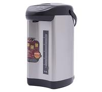 Erogatore elettrico Thermopot da 4 litri per acqua calda, thermos in acciaio inox, per cucina e ufficio, con manico portatile e ampio design a bocca, nero