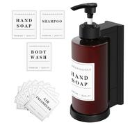 Erogatore Sapone Liquido da Parete, Dispenser Shampoo e Bagnoschiuma, 300ML Dispenser Sapone Doccia, Porta Sapone Liquidi Ricaricabile per Lozioni, Gel Doccia Shampoo e Balsami ecc