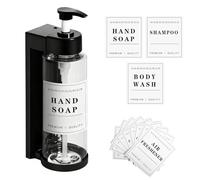 Erogatore Sapone Liquido da Parete, Dispenser Shampoo e Bagnoschiuma, 400ML Dispenser Sapone Doccia, Porta Sapone Liquidi Ricaricabile per Lozioni, Gel Doccia Shampoo e Balsami (400ml Trasparente)