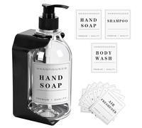 Erogatore Sapone Liquido da Parete, Dispenser Shampoo e Bagnoschiuma, 500ML Dispenser Sapone Doccia, Porta Sapone Liquidi Ricaricabile per Lozioni, Gel Doccia Shampoo e Balsami (NEW 500ml Trasparente)