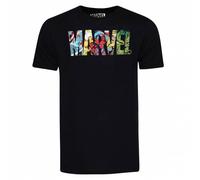 MARVEL T-Shirt Manica Corta Comic Strip Logo Nero S