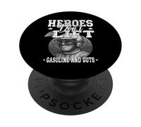 EROI NON SOLLEVANO BENZINA E GUTS retrò motorsport racing PopSockets PopGrip Adesivo
