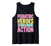 Eroi pediatrici in Azione, Design colorato audace Canotta