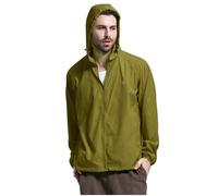 Eroi per quattro stagioni, tinta unita, riutilizzabile, leggero, antivento, con abbigliamento antipioggia per esterni, viaggi, escursioni, ciclismo, uomo, blu scuro, verde, S