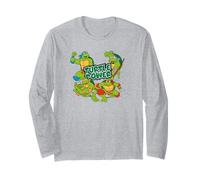 Eroi TMNT nella Posa degli Anni '80 di Half Shell Turtle Power Team Maglia a Manica