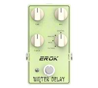 EROK Pedale per chitarra ritardo stile vintage, modulazione, effetti analogici e digitali vintage con True Bypass, guscio in alluminio per musicisti e produttori
