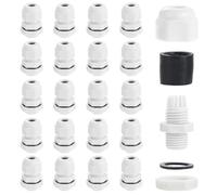 eROOSY 20 Pezzi Pressacavi Regolabili 3-6.5mm PG7 Connettori Pressacavi Impermeabili, Pressacavi Regolabili, Pressacavi Connettori per Cavi, Nylon Pressacavo Impermeabile