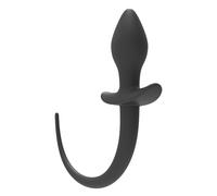 Erospace Silicone Anal Plug with Tail Wild Play C3 Black