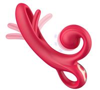 Erospace Vibrator with Tongue & Clitoral Stimulation Sweet Play A4 Red