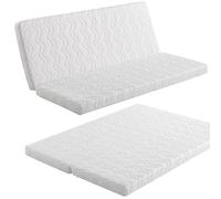 EROSS CONFORT Materasso Clic Clac per divano letto 140 x 190 matrimoniale. Coperta Plaid per divano. Trattamento antibatterico e anti-muffa. Fodera con cerniera lavabile e traspirante