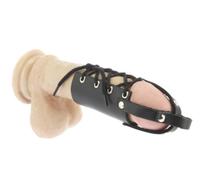 Erotic Fashion In pelle Rimba Cock Ring con guaina per pene