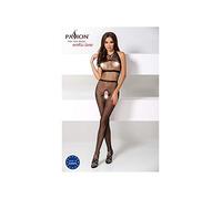 Overall a Rete Aperta con Strisce e Collo Halter Passion BS048 (Nero) - Taglia Unica S-L