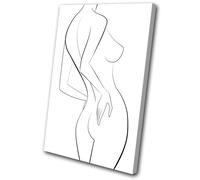 Erotic Vector Female Body Sexy SINGLE TELA parete arte foto stampa