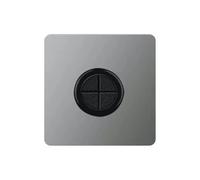 ERQIAO 1 pannello vuoto da parete 86 tipo con foro di uscita, copertura decorativa per presa dei cavi con cuscinetto in gomma, organizer per cavi (grigio, 21 mm)