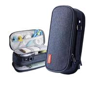 ERQIAO Astuccio carino Kawaii astucci di stoccaggio bambini creativo penna borsa grande grande scatola di cancelleria scuola forniture per studenti, Blu, Taglia unica