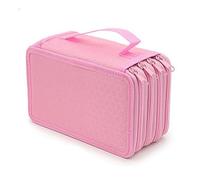ERQIAO Astuccio grande capacità 72 fori 4 strati penna borsa pittura Storage Holder cerniera liscia forniture scolastiche cancelleria, Rosa-72 fori A, Taglia unica