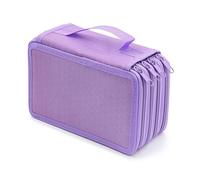ERQIAO Astuccio per matite di grande capacità, 72 fori, 4 strati, portapenne, pittura, cerniera morbida, forniture scolastiche, cancelleria, Viola-72 Fori A, Taglia unica