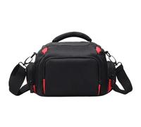 ERQIAO Borsa a tracolla professionale per fotocamera DSLR impermeabile, nero, One Size