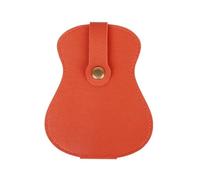 ERQIAO Borsa portatile ad alta capacità per plettri per chitarra, in pelle spessa, durevole, universale, pieghevole, accessori per ukulele, Arancione, Taglia unica