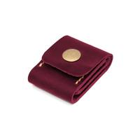 ERQIAO Custodia in pelle PU per plettri per chitarra, organizer per plettri lisci e resistenti, di grande capacità, borsa porta plettri per chitarra, Rosso vinaccia, Taglia unica
