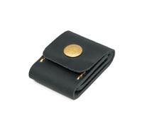 ERQIAO Custodia in pelle PU per plettri per chitarra, organizer per plettri lisci e resistenti, di grande capacità, borsa porta plettri per chitarra, Nero , Taglia unica