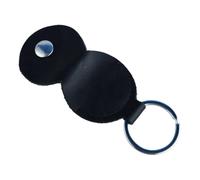 ERQIAO Custodia per plettro per chitarra, in vera pelle, a forma di portachiavi, accessori per chitarra, Nero , Taglia unica