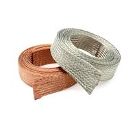 ERQIAO Guaina in rame intrecciato in rame stagnato, 1 m/5 m, guaina espandibile da 2 mm a 30 mm, cavo schermato (rame puro, 14 mm, 1 metro)