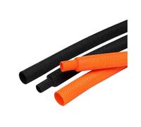 ERQIAO Guaina termorestringente in PET con diametro di 4-30 mm, 1-50 m, ignifuga, termorestringente, guaina organizer (arancione, 30 mm, 1 metro)