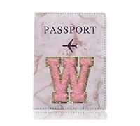 ERQIAO Moda Passaporto Copertura Protettiva Ricamo Lettera Modello Viaggio Passaporto Titolare Del Raccoglitore Regalo PU Custodia In Pelle Cover, A 1486 (W), Taglia unica