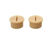 ERQIAO Passacavo rotondo flessibile in silicone, con occhielli in gomma, per tavolo e console TV, organizer per cavi da scrivania (beige, 2 pezzi, 25 mm)